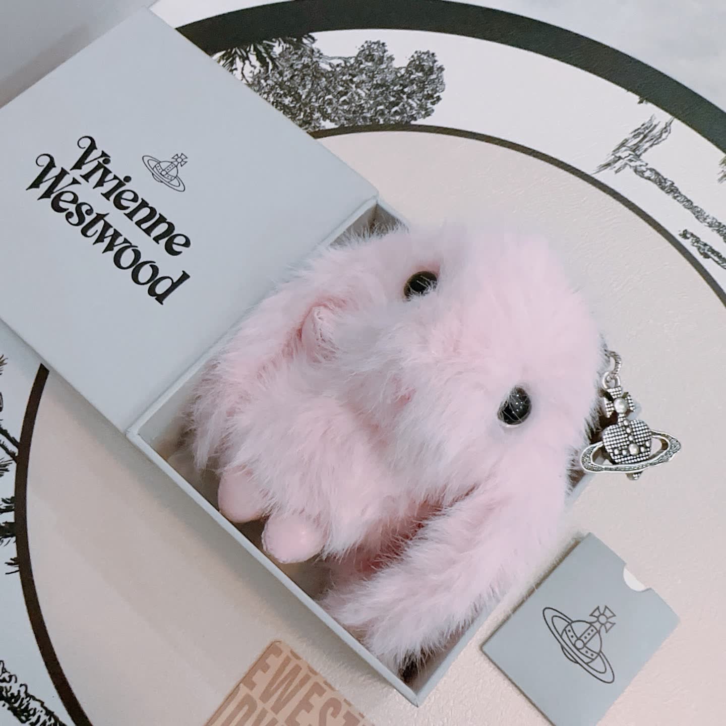 Vivienne Westwood Pink Fur Keychain